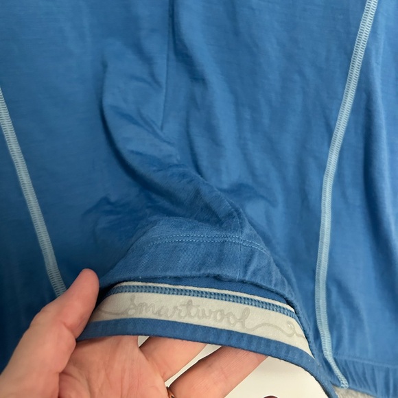 Smartwool merino wool Cycling Jersey women’s size medium‎ blue - Picture 3 of 5